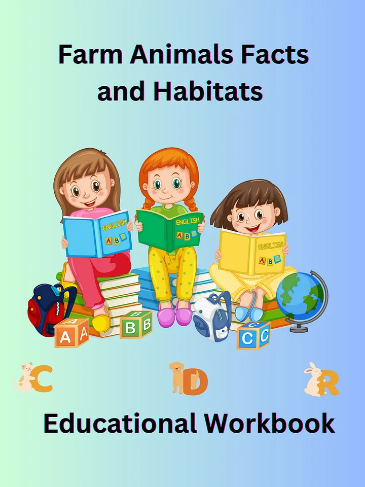 Farm Animals Facts and Habitats Educational Workbook for Kids product image (2)