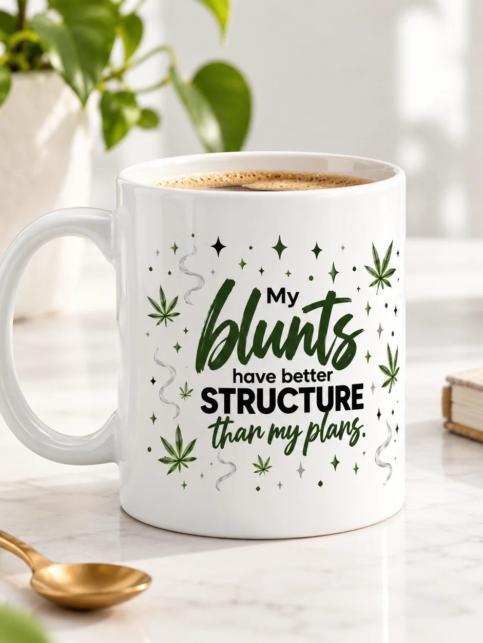 My Blunts Have Better Structure Than My Plans Mug | Pretty Pothead product image (1)
