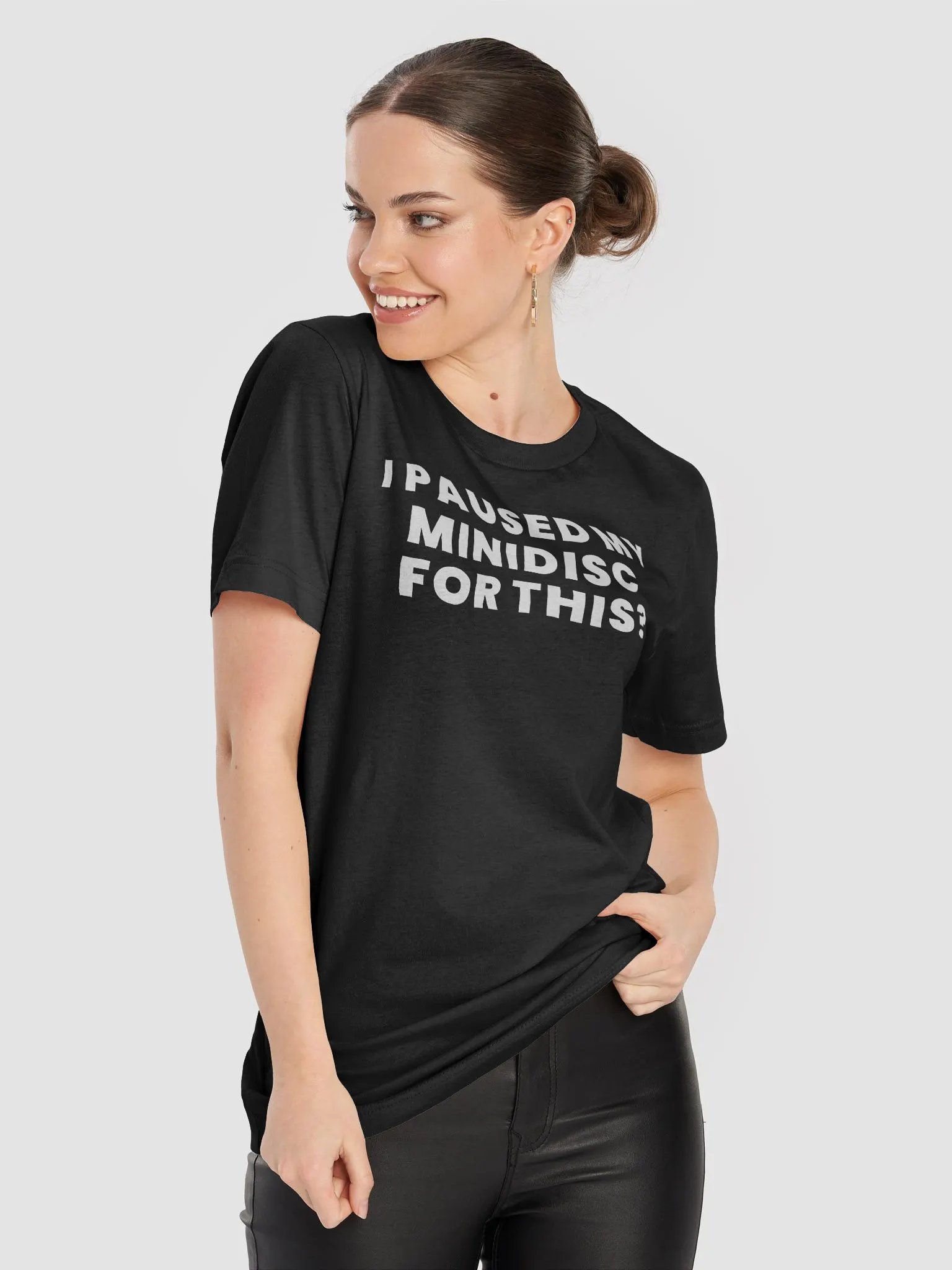 "I Paused My MiniDisc For This?" Sarcastic Tshirt product image (3)