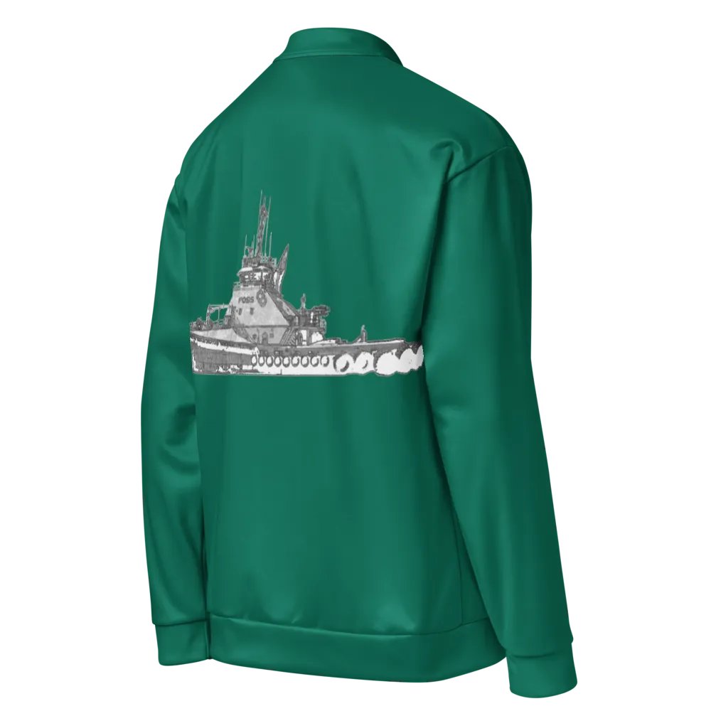 Copy of Twin Anchor Titan tug Teal Bomber Jacket product image (4)