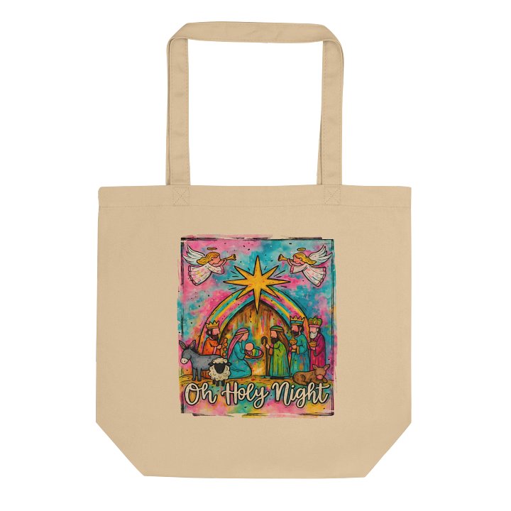 Oh Holy Night Nativity Tote Bag product image (2)
