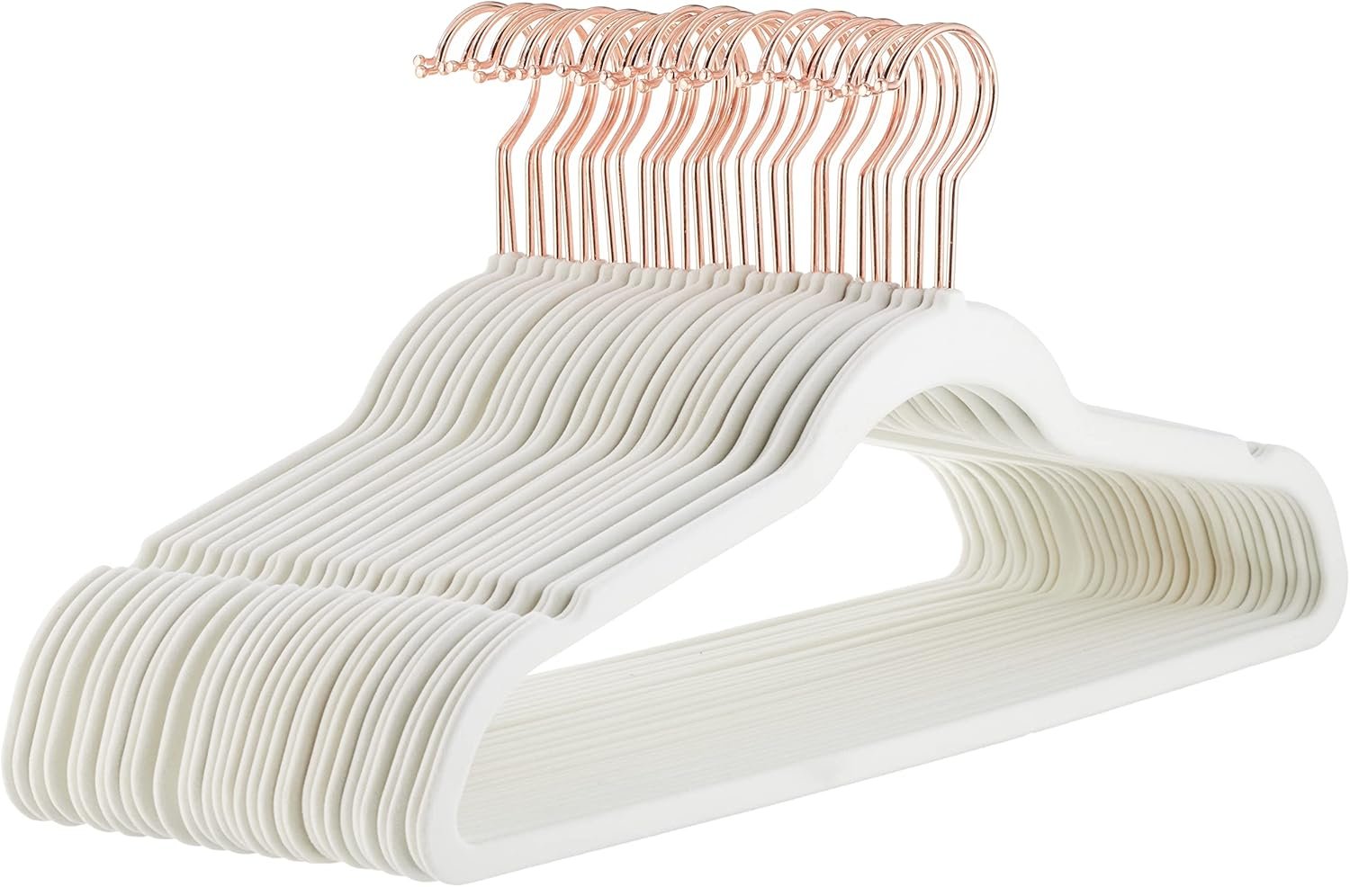 Slim Velvet Non-Slip Space-Saving Clothes Hangers with Shoulder Notches – Closet Organizer for Suits, Shirts, Coats & Pants (50-Pack) product image (7)
