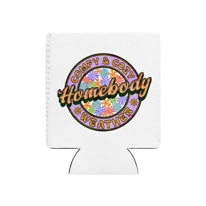 Homebody Comfy And Cozy Weather Retro Floral Can Cooler product image (1)