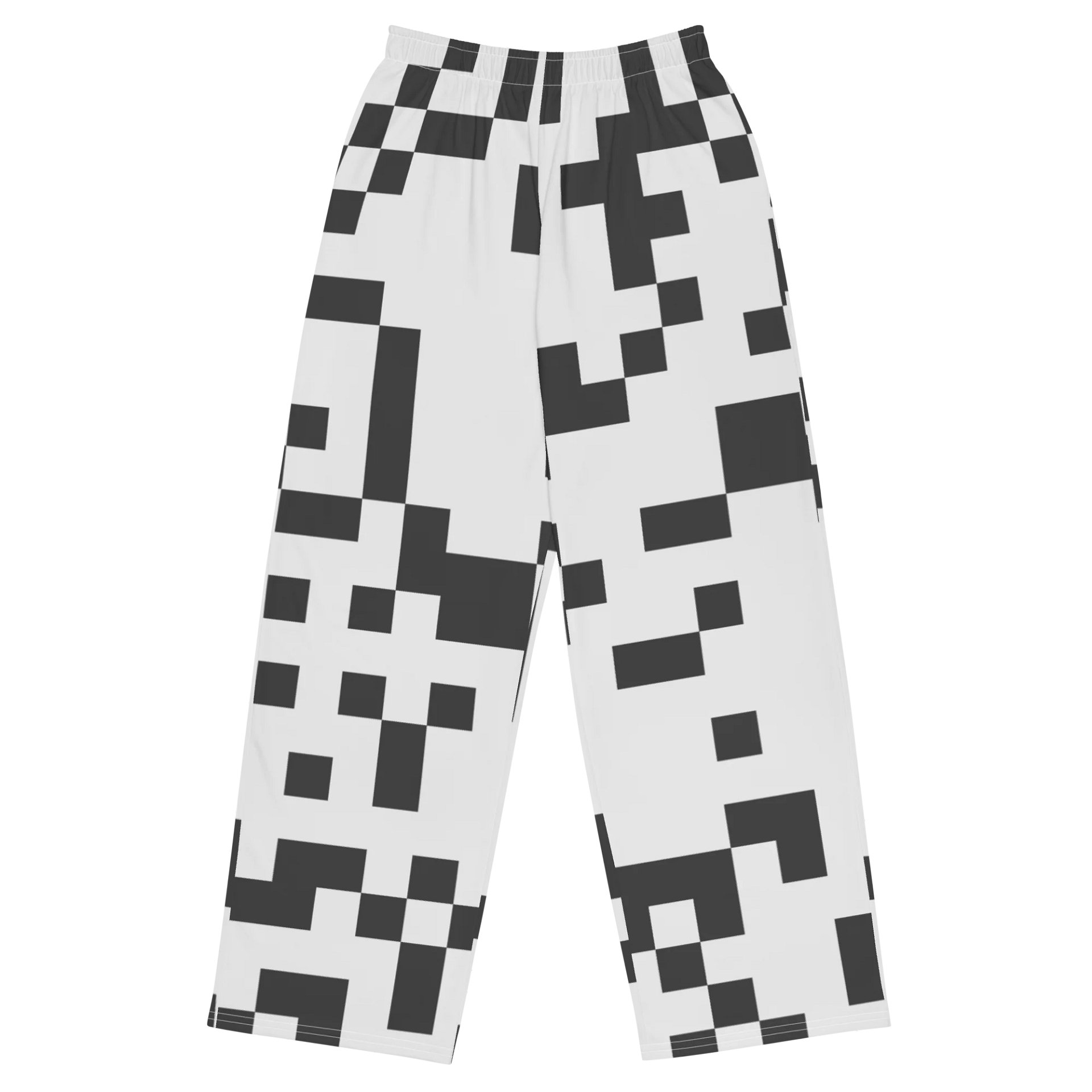 Pixelated Chic Unisex Wide-Leg Pants product image (1)