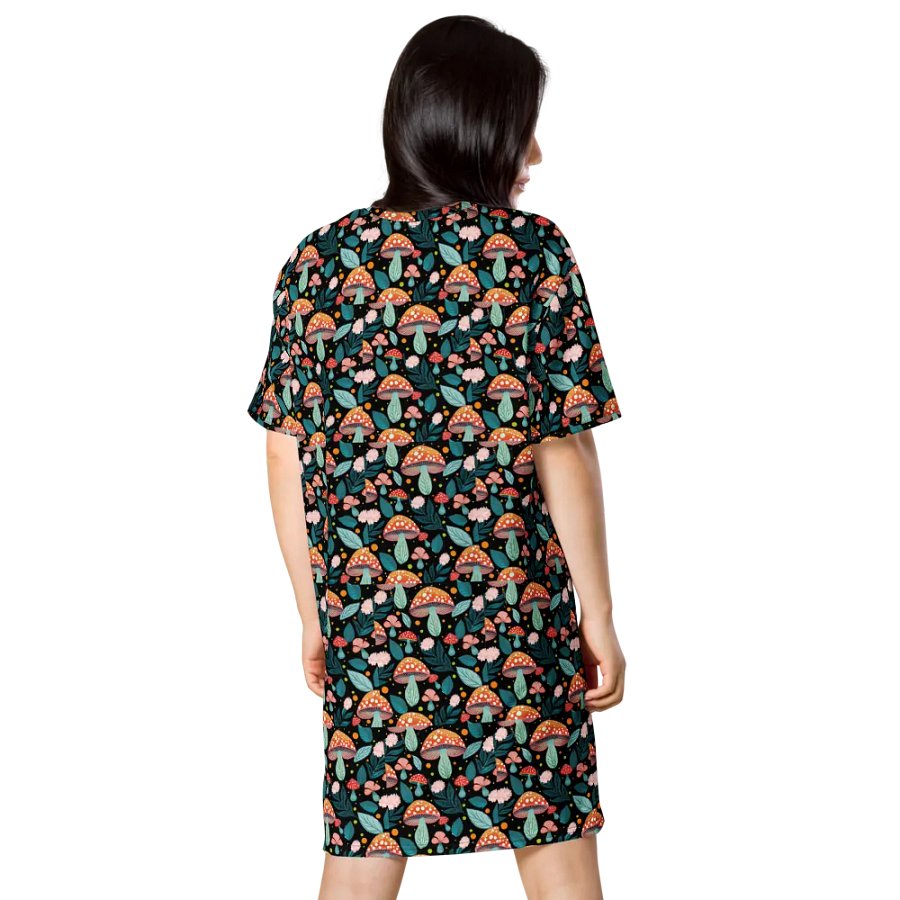 Mushroom Art Print Woman's Oversized T-shirt | Fungi Cuteness product image (3)
