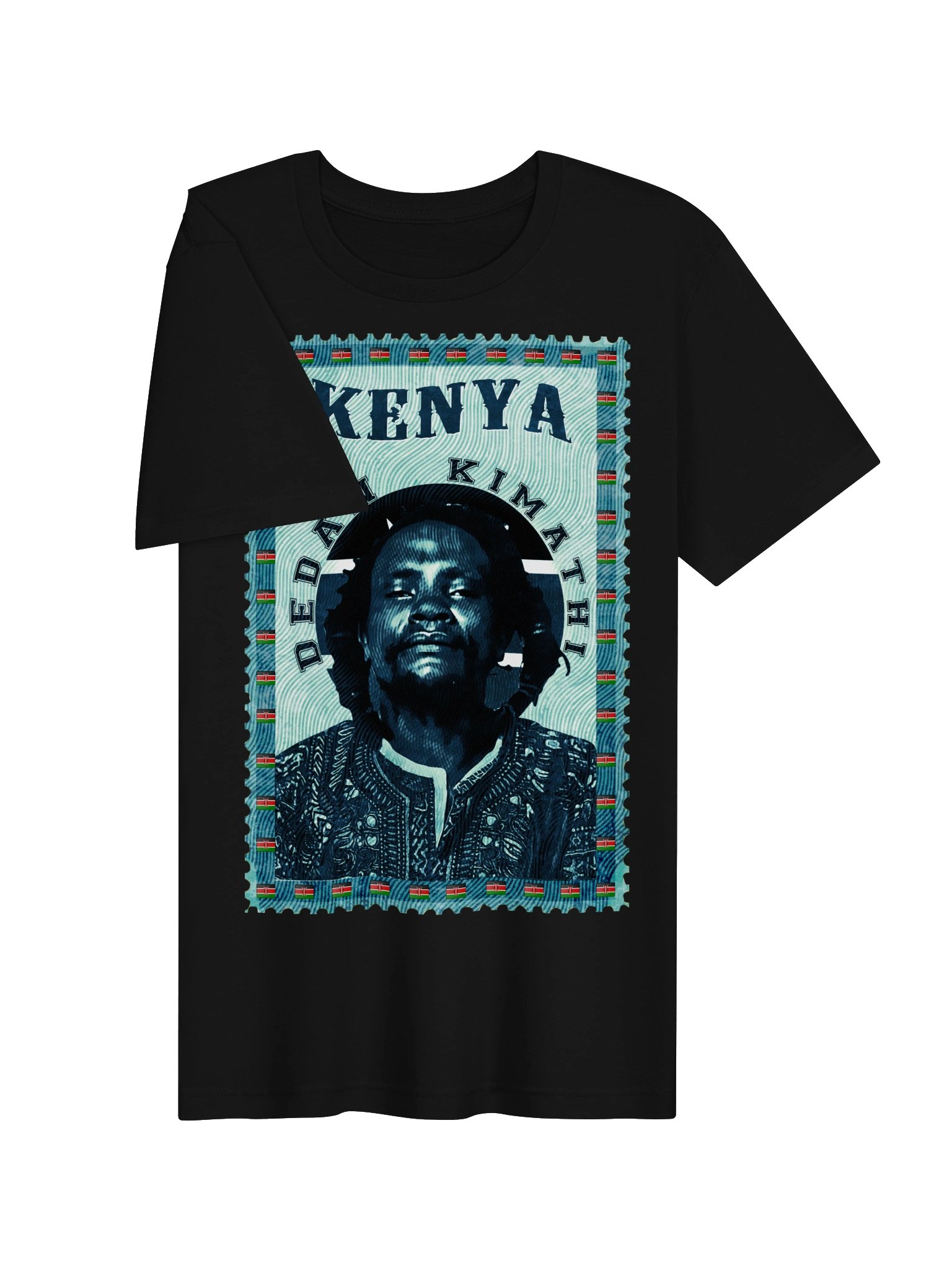 Dedan Kimathi Vintage Postage Stamp T-Shirt | Kenya Mau Mau History Tee | Pan-African Kenya Freedom Fighter product image (4)