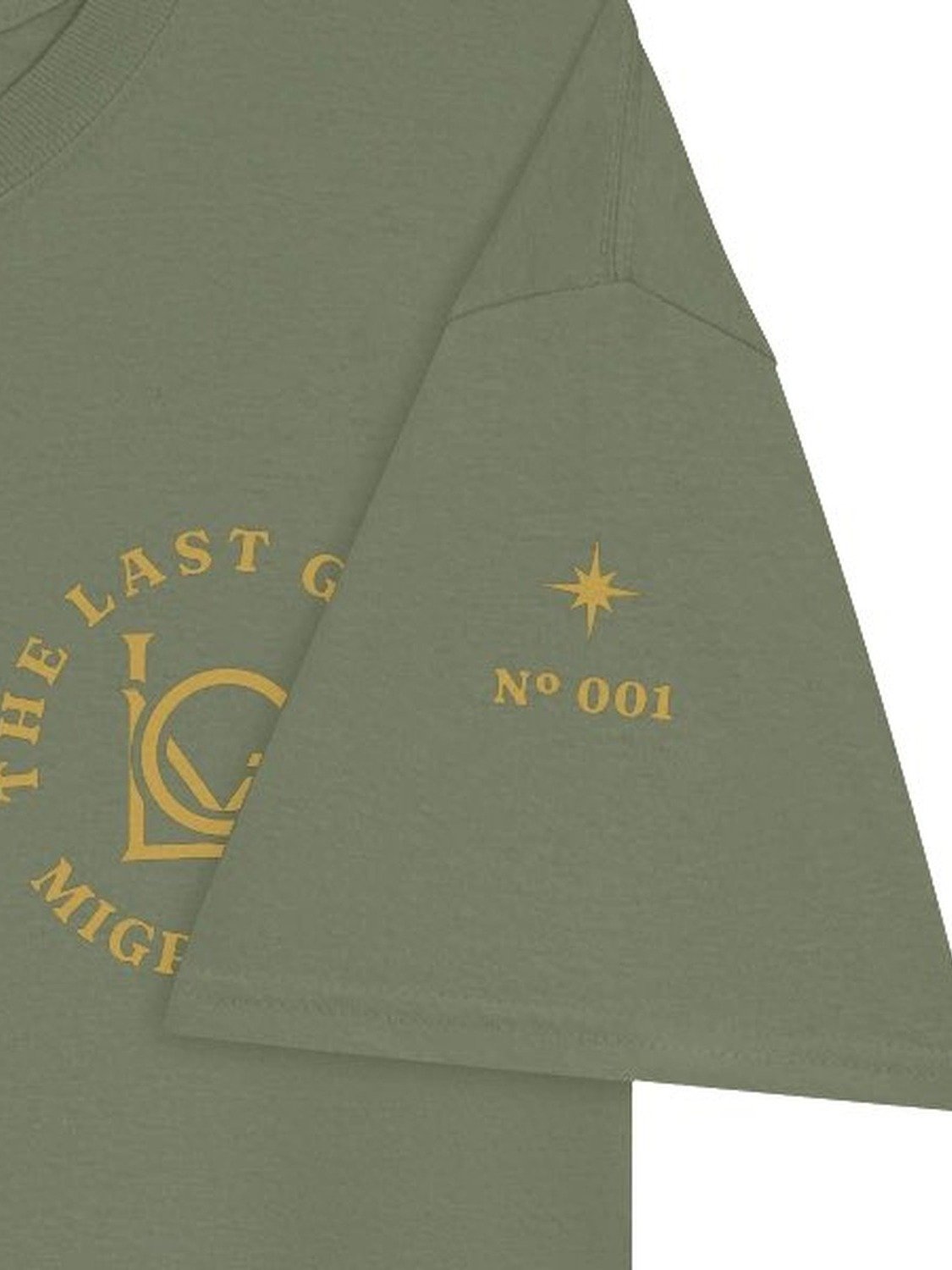 The Signature Tee in Olive Drab, Gold Lettering product image (3)