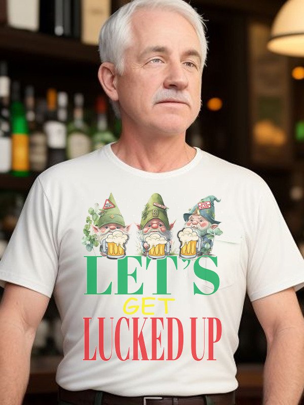Lets Get Lucked Up Leprechauns Funny St Patrick's Day Paddys T-Shirt product image (2)
