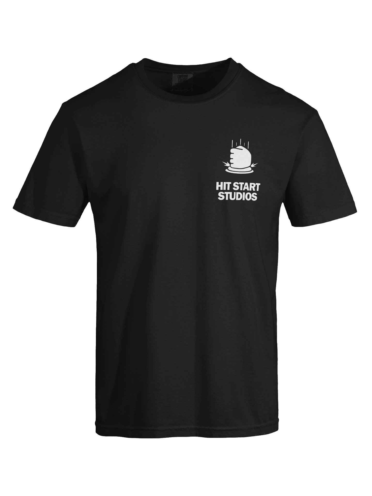 Hit Start Heavyweight T-Shirt Back Graphic Black product image (5)