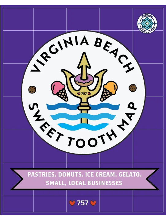 Virginia Beach 2025 Sweet Tooth Trail Map - instant digital download product image (1)