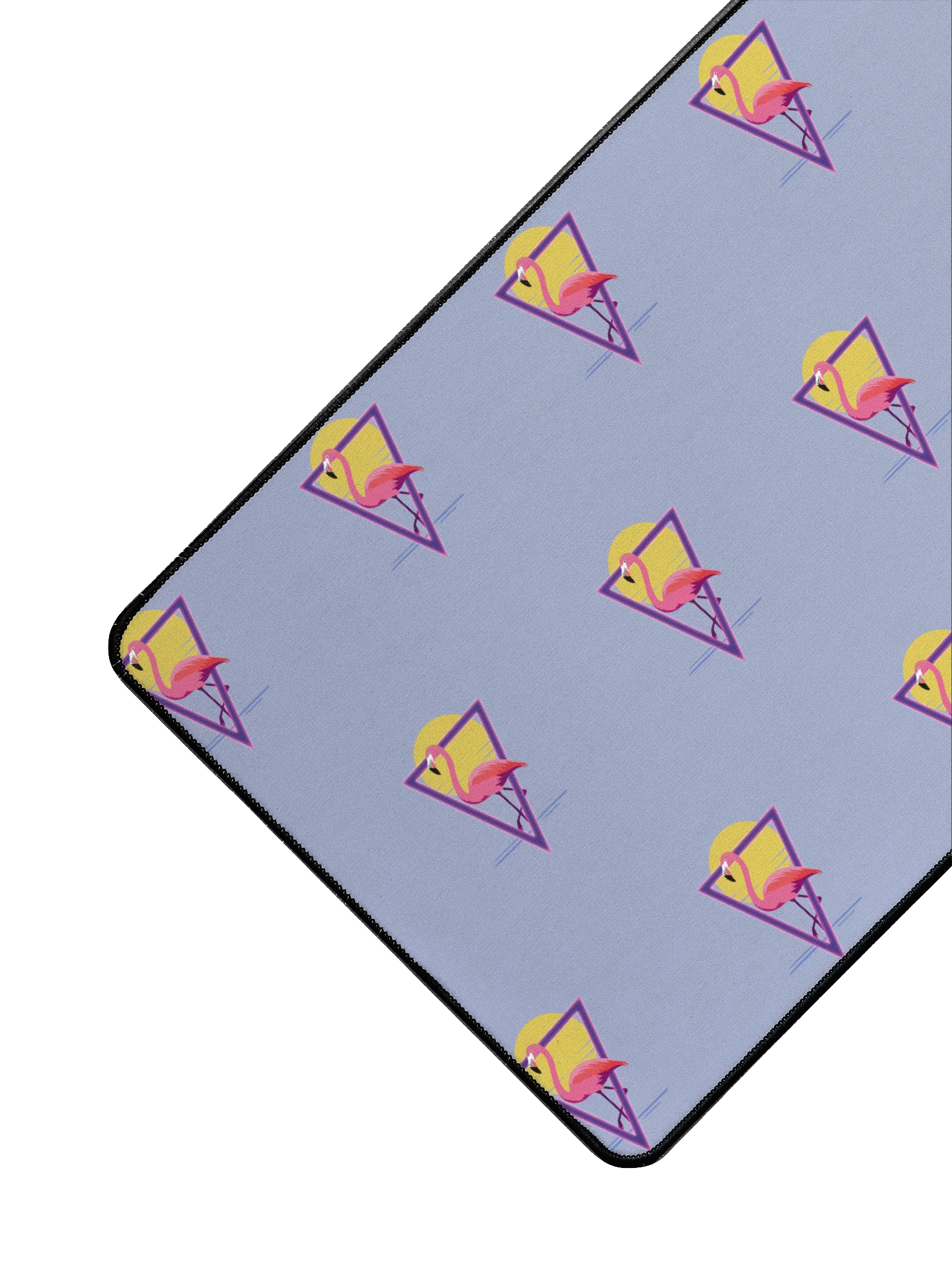 Pink Purple Gaming Desk Mat - Retro Flamingo Design product image (2)