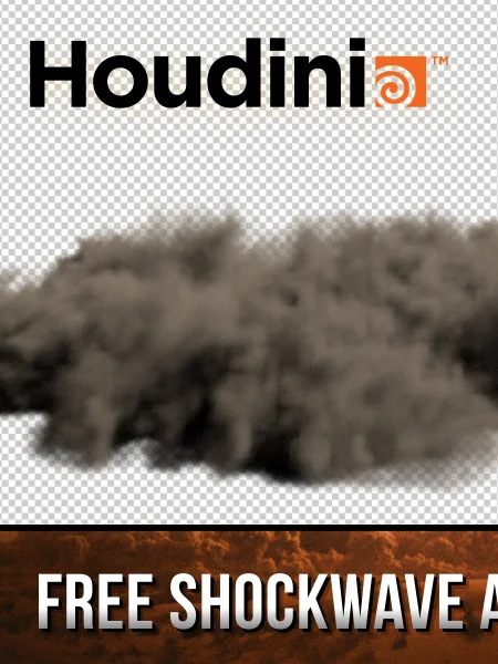FREE Shockwave Houdini Project File & Render Asset (Dust / Smoke Shockwave Asset) product image (1)