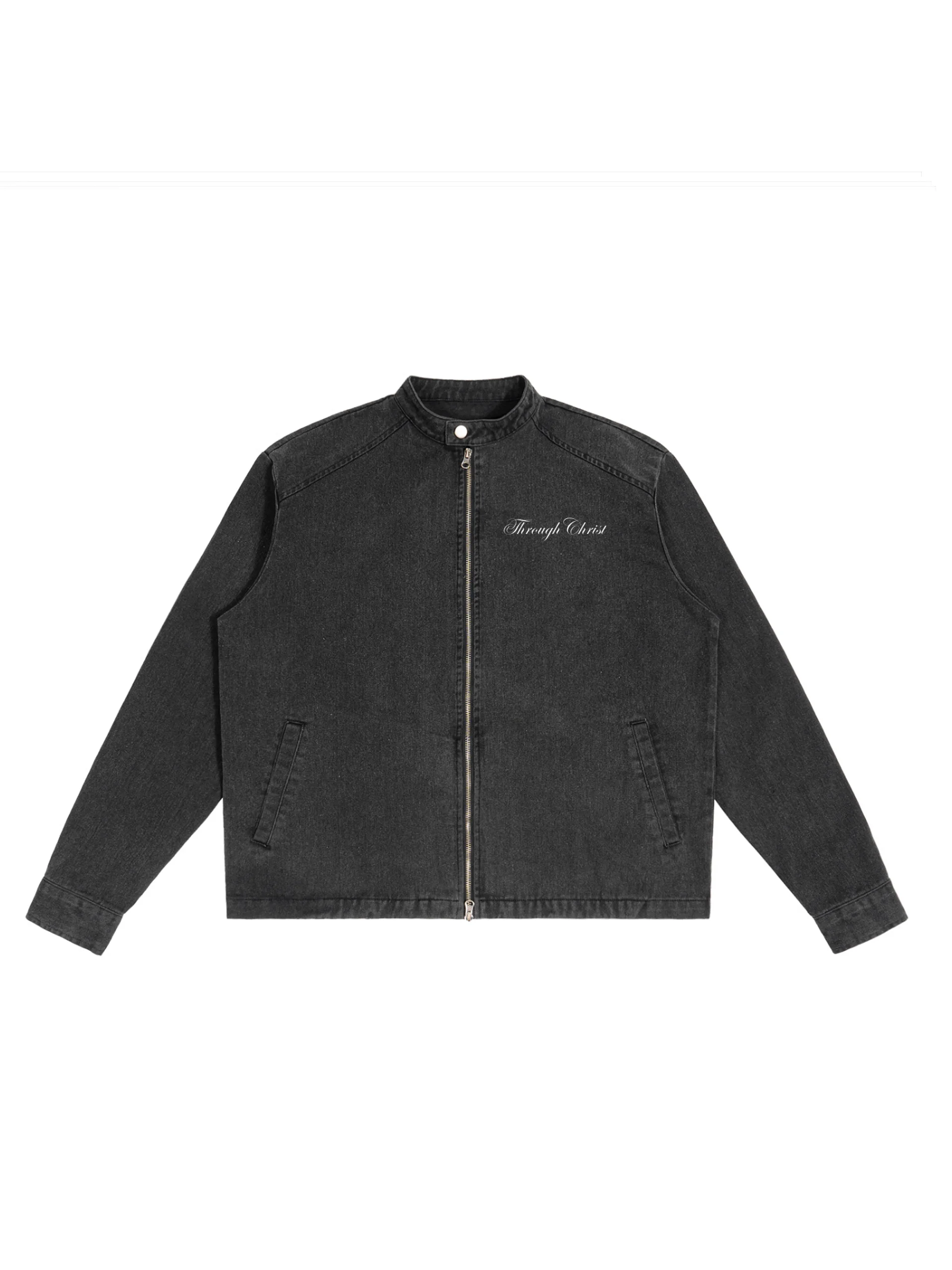Through Christ Vintage Washed Denim Jacket product image (1)