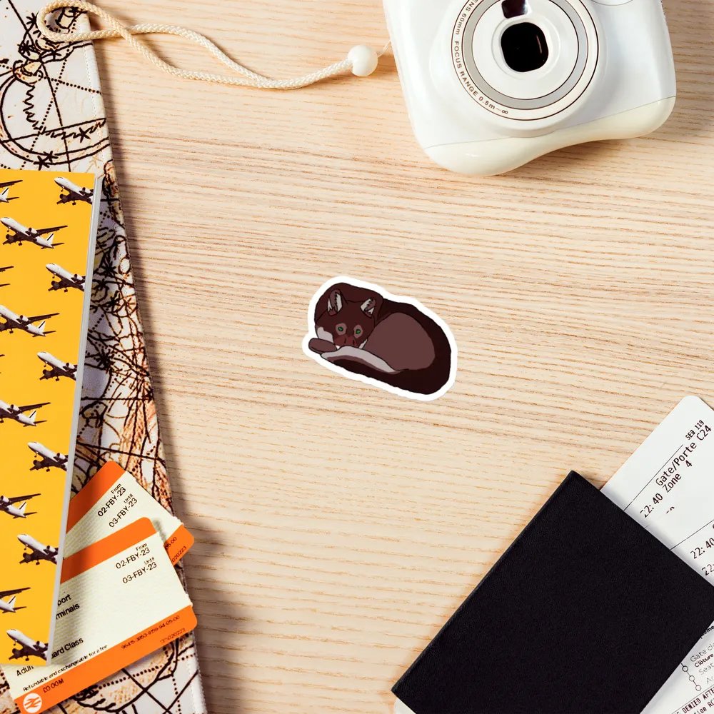 Sleepy Wolf Magnet product image (9)