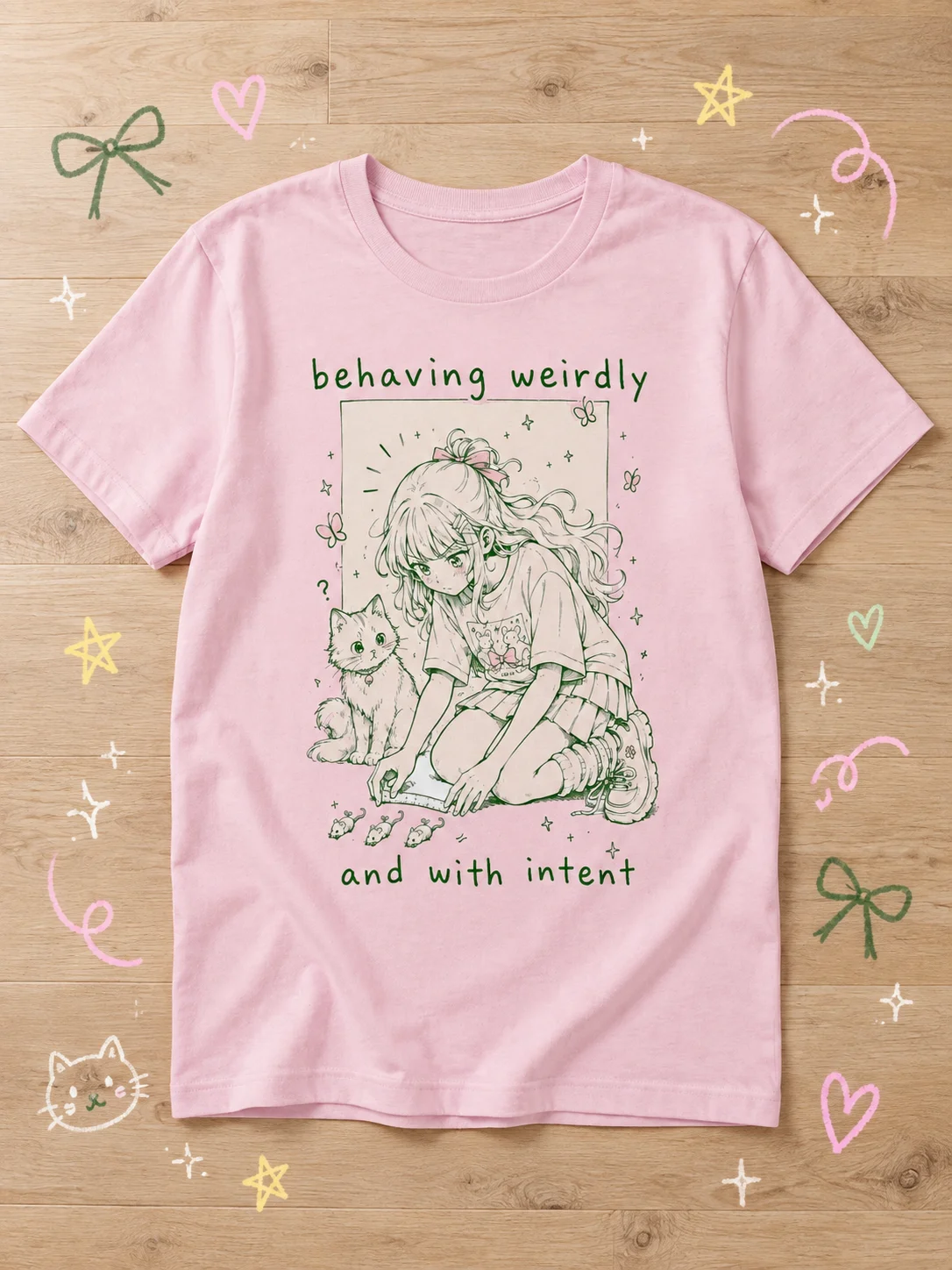 Behaving Weirdly Tee | Silly Funny Graphic Tee product image (1)