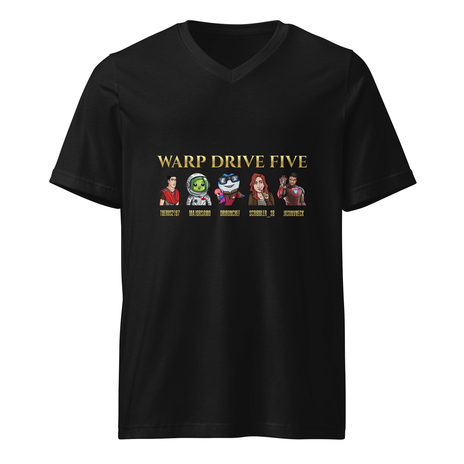 Warp Drive Five v3 Vneck T-Shirt product image (1)