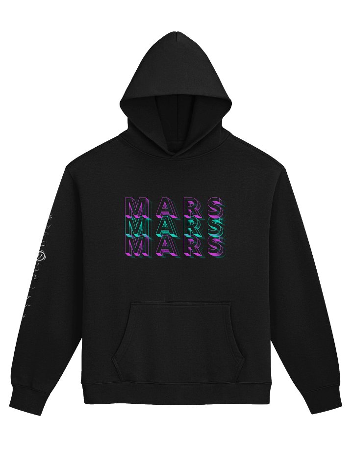 3 MARS Letter Hoodie Black product image (1)