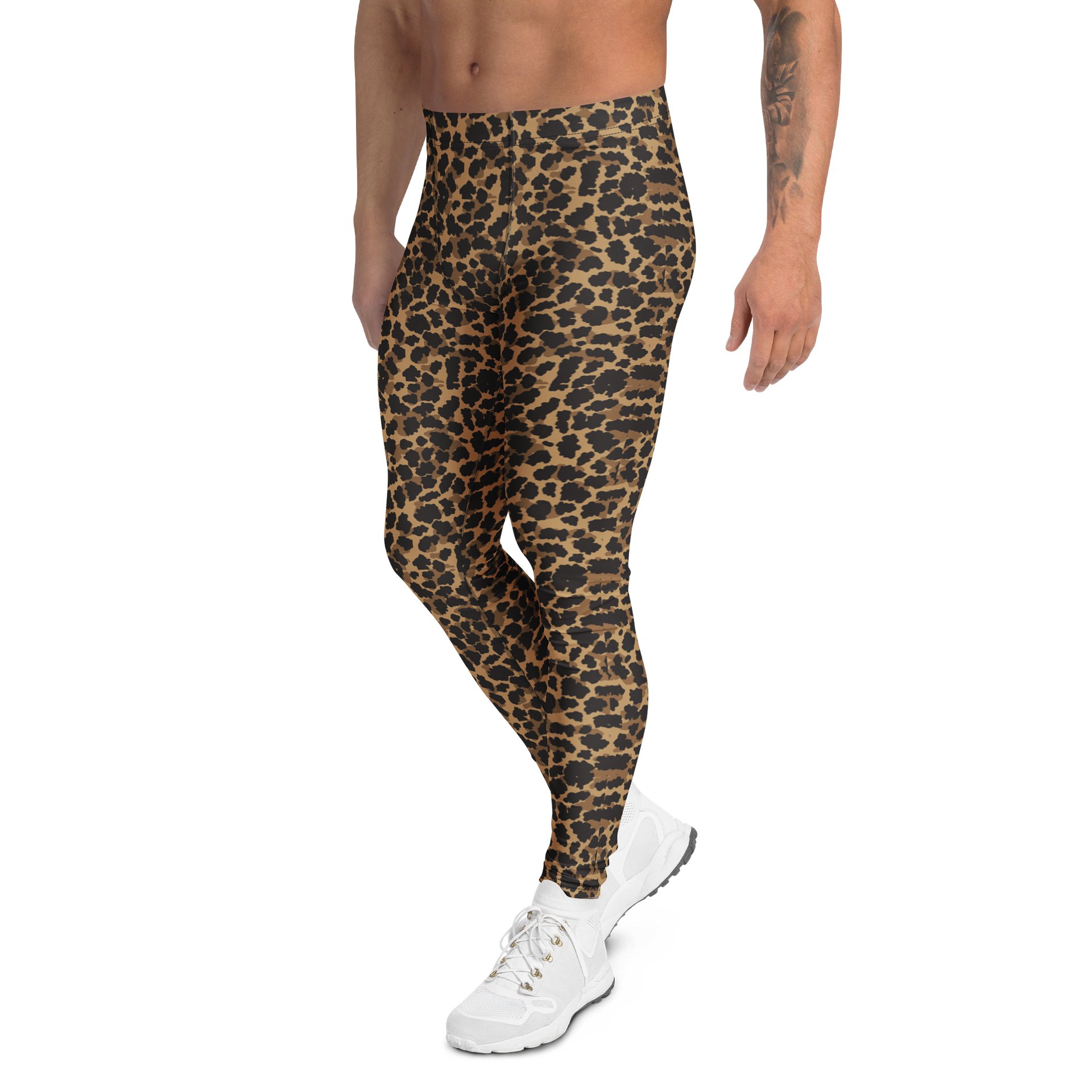 Bold Leopard Print Men's Leggings for Active Wear product image (4)