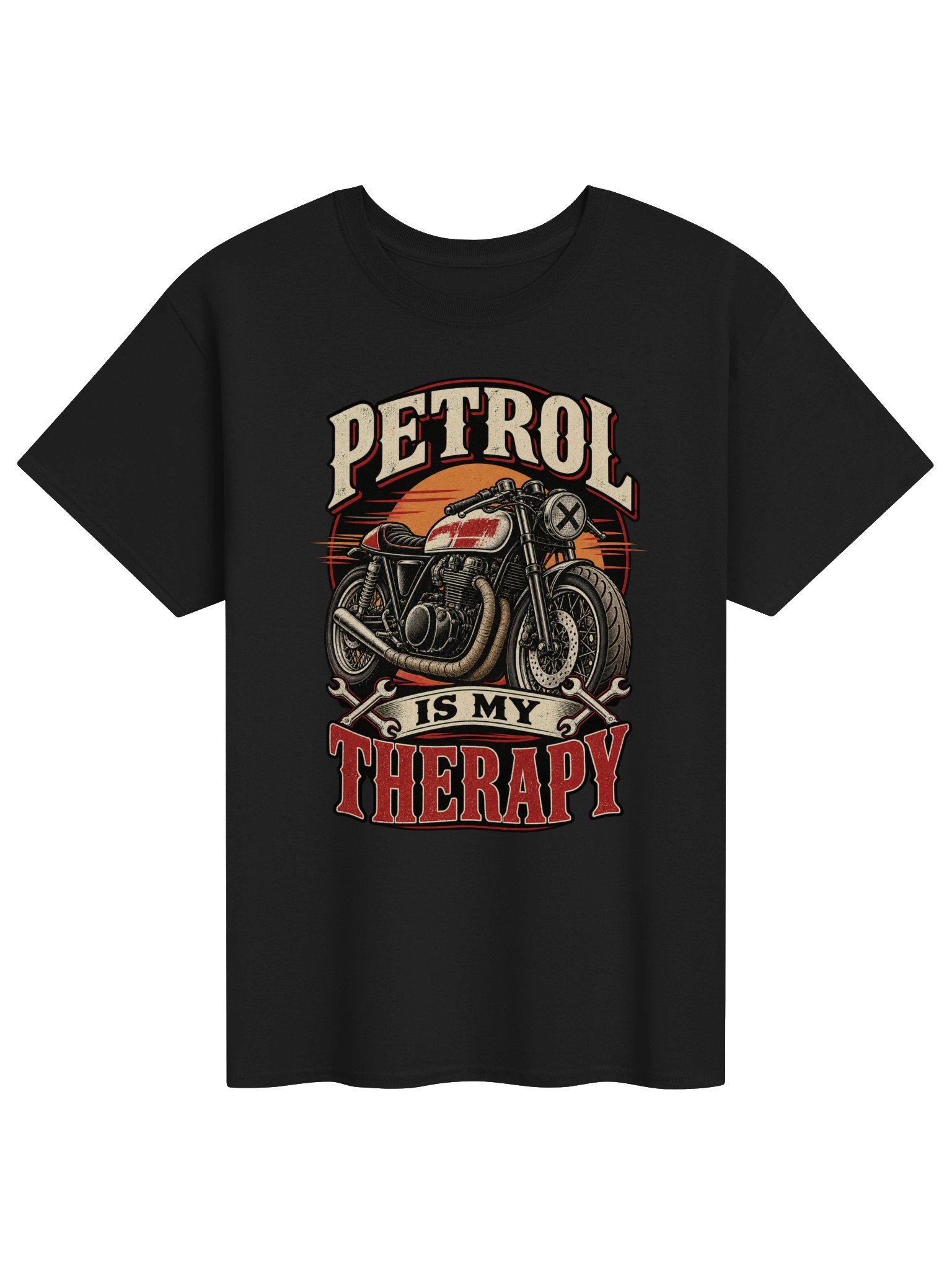 Petrol Is My Therapy Vintage Café Racer T-Shirt product image (1)