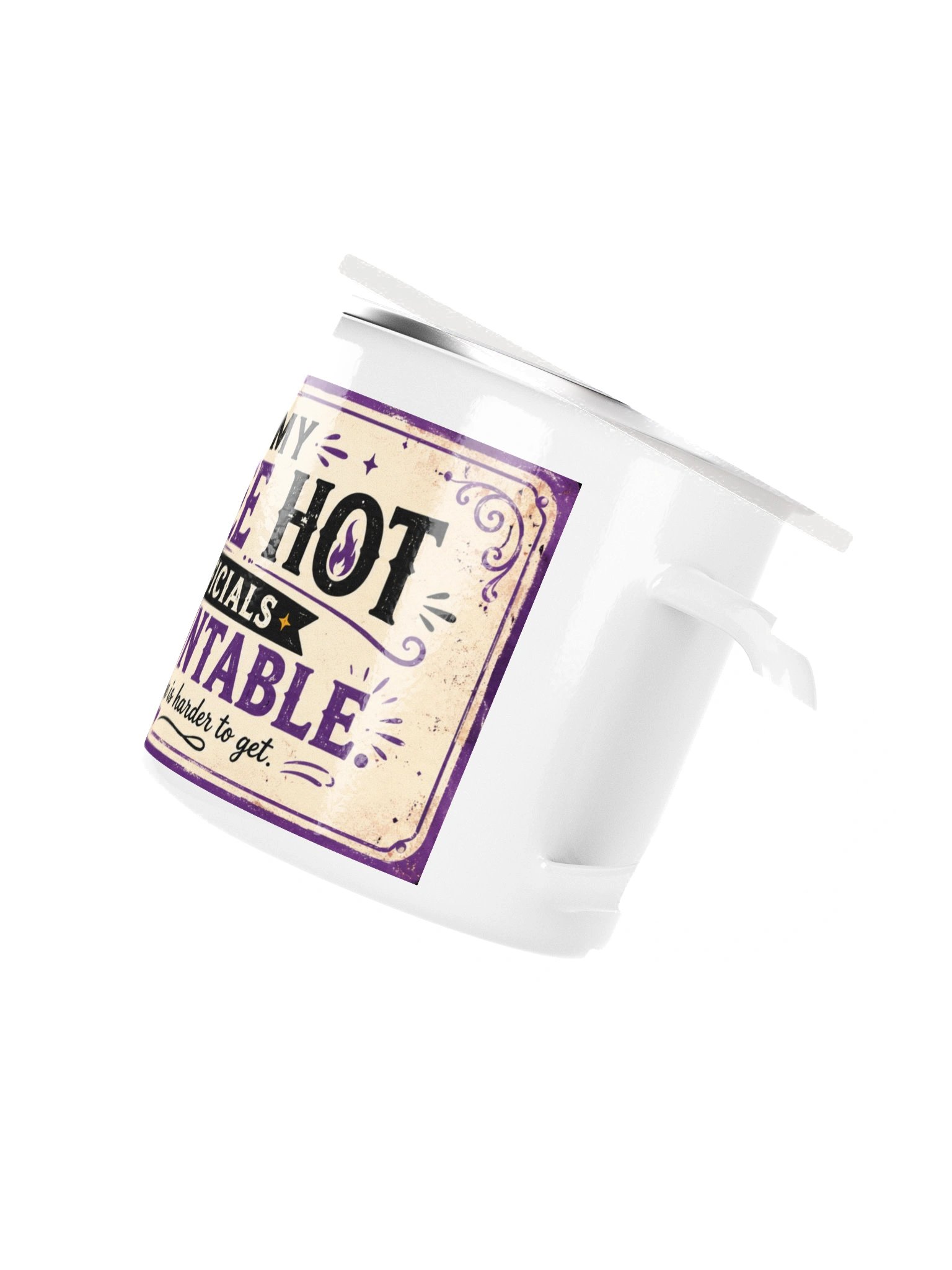 Hot Coffee, Hard Accountability Enamel Mug product image (3)