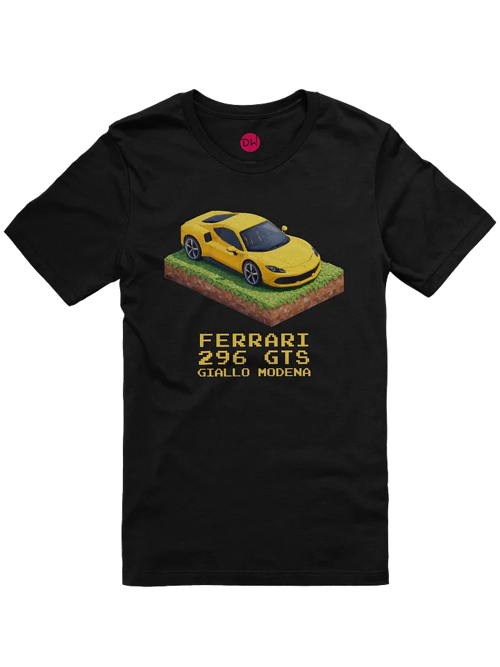 Yellow Ferrari 296 GTS Shirt (Pixel, Retro, Minecraft) product image (2)
