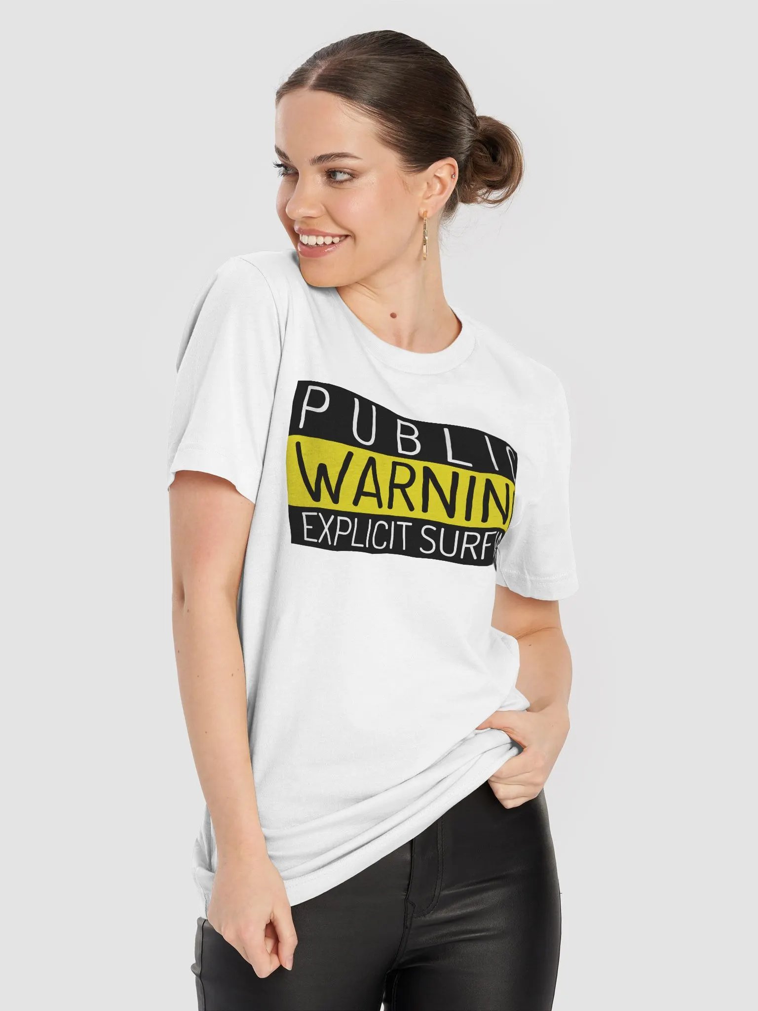 Public Warning Explicit Surfing Unisex T-Shirt product image (8)