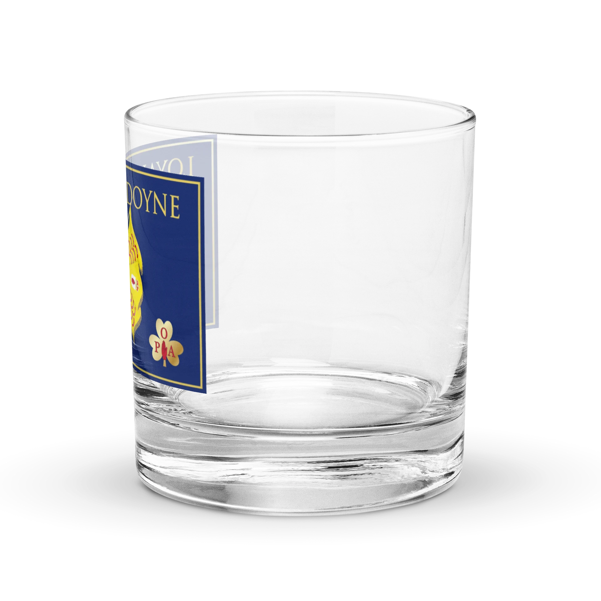 Loyalist Ardoyne Crest Rocks Glass product image (2)