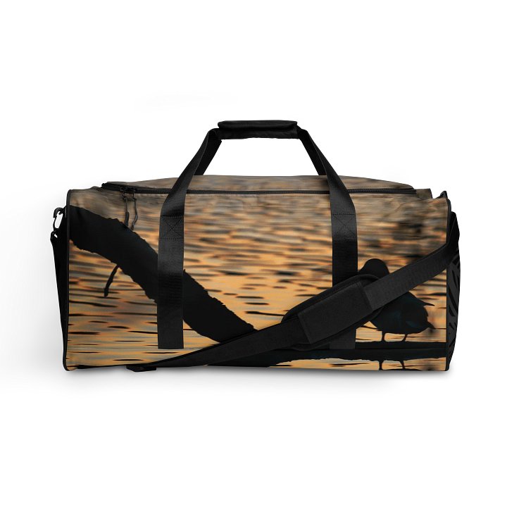 Travel bag - Silhouette of a duck on a branch in the water product image (2)