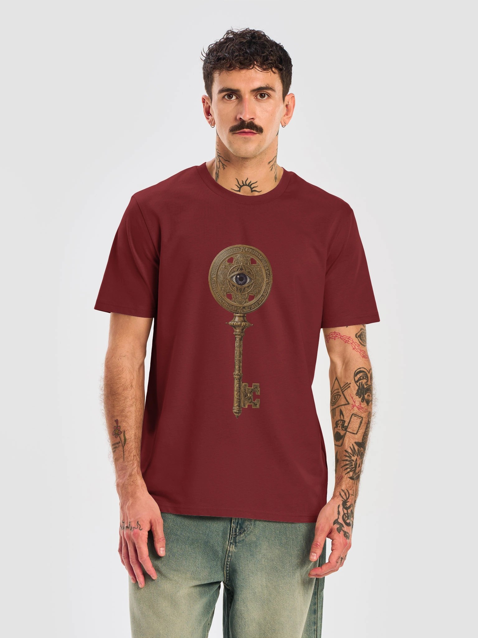 The Gatekeeper’s Key – Burgundy Eternal Archive Edition (Front & Back Print) product image (5)