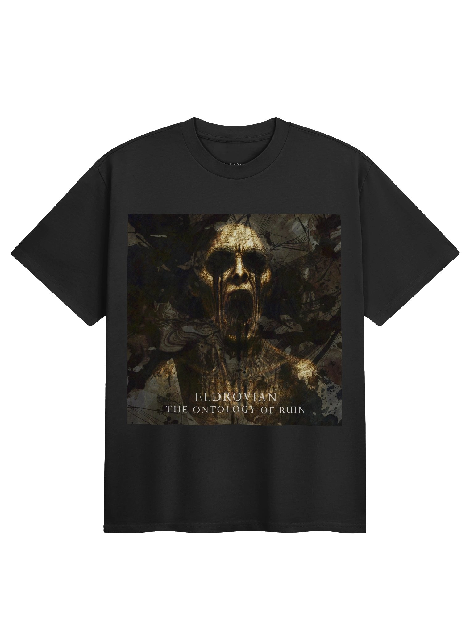 Eldrovian — The Ontology of Ruin AS Colour Heavy T-shirt (Black) product image (1)