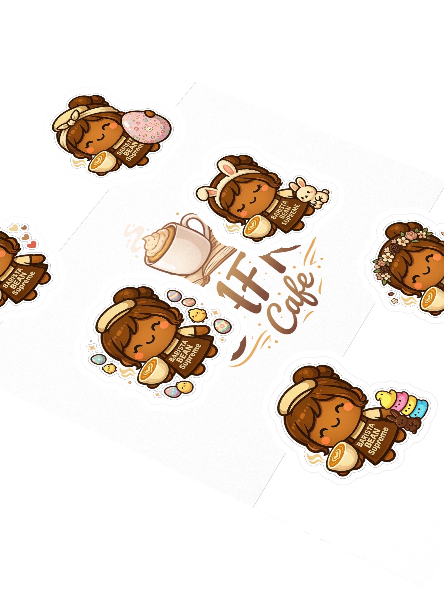 AFK Cafe | Spring Barista Bean Sticker Sheet 🌸🐣 product image (2)
