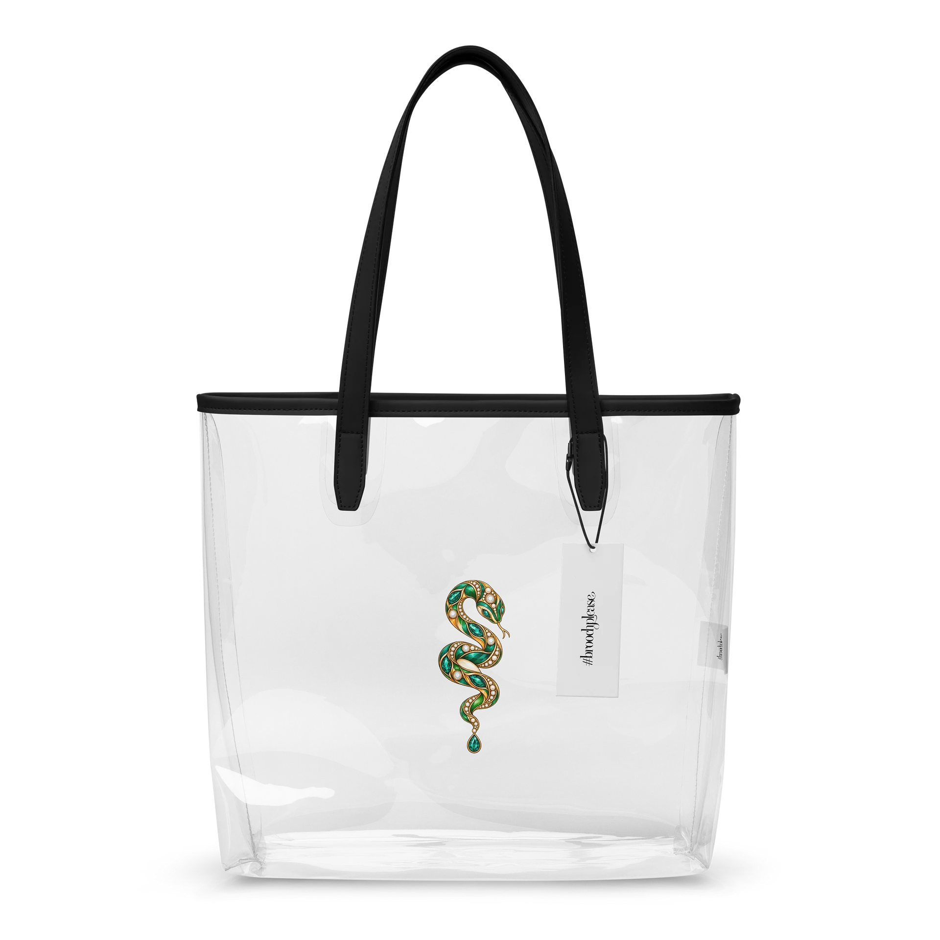 Emerald Serpent Brooch Clear Tote product image (1)