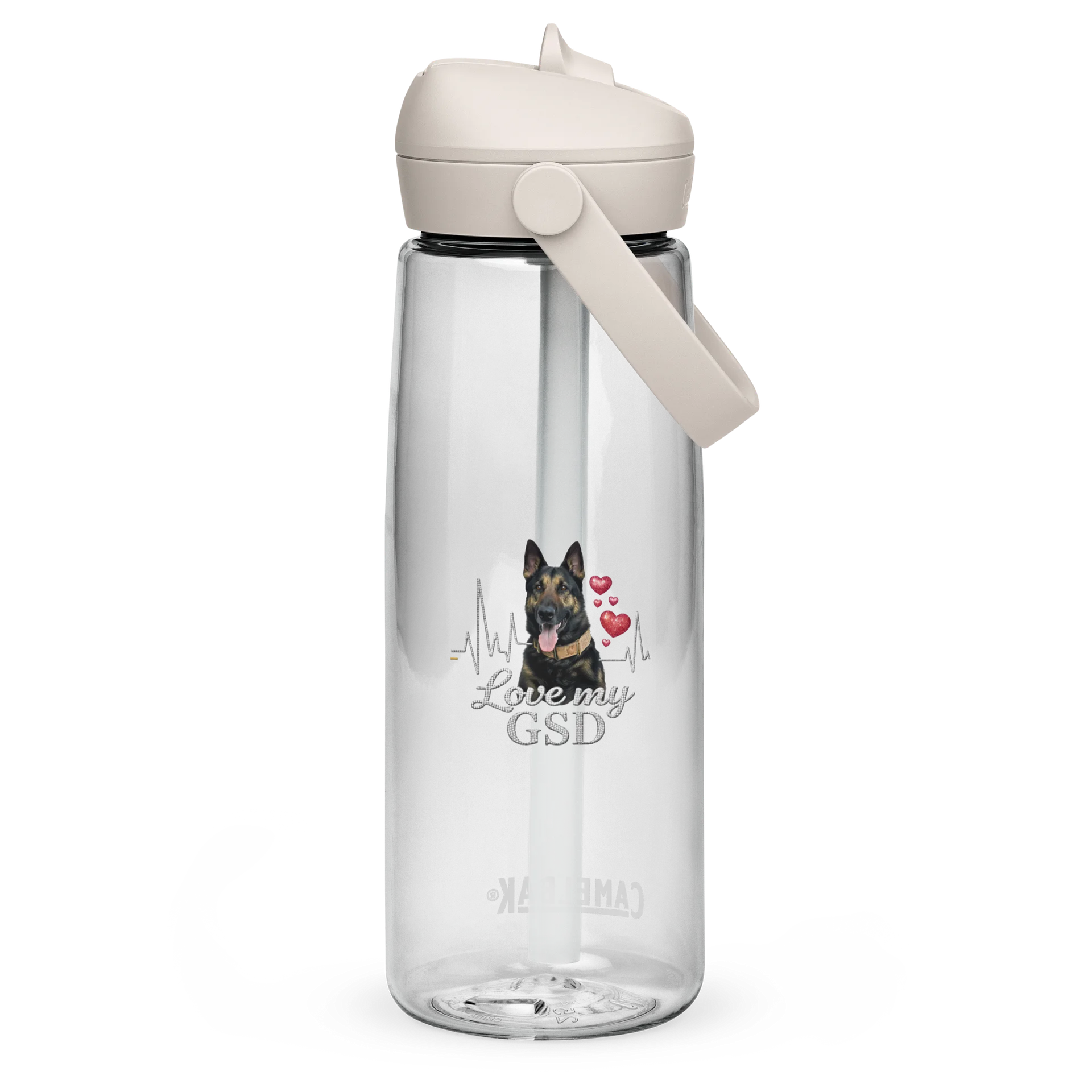 GSD water bottle - silver product image (2)