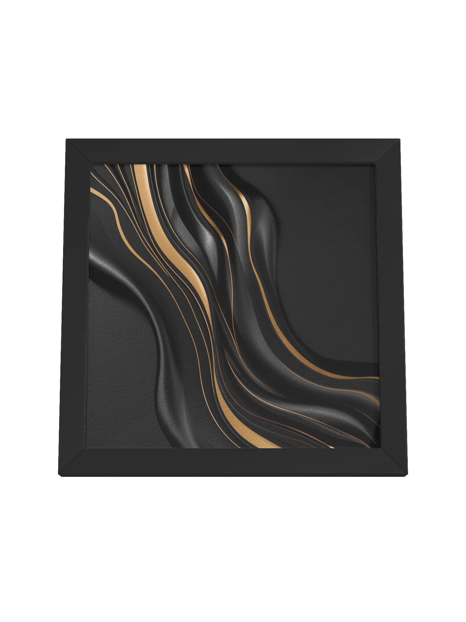 Midnight Gold Flow – Luxury Abstract Wall Art Print - 46×46 cm product image (20)