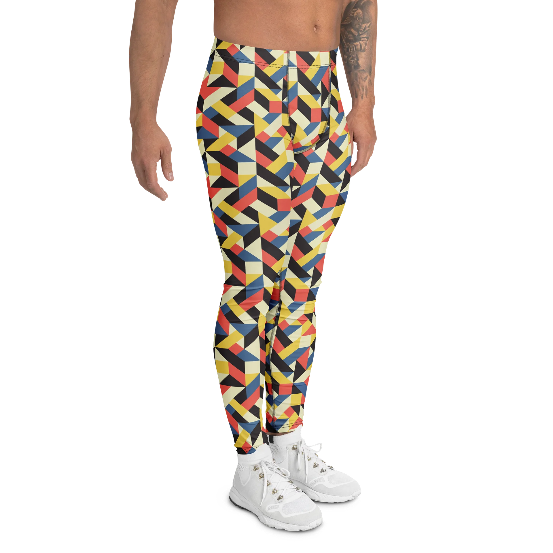 Colorful Geometric Minimalistic Men's Leggings product image (3)