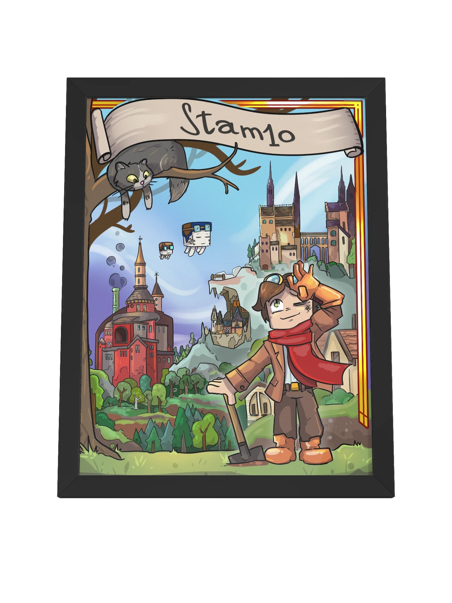 "100,000 POSTER STAM1O" Framed Print product image (4)