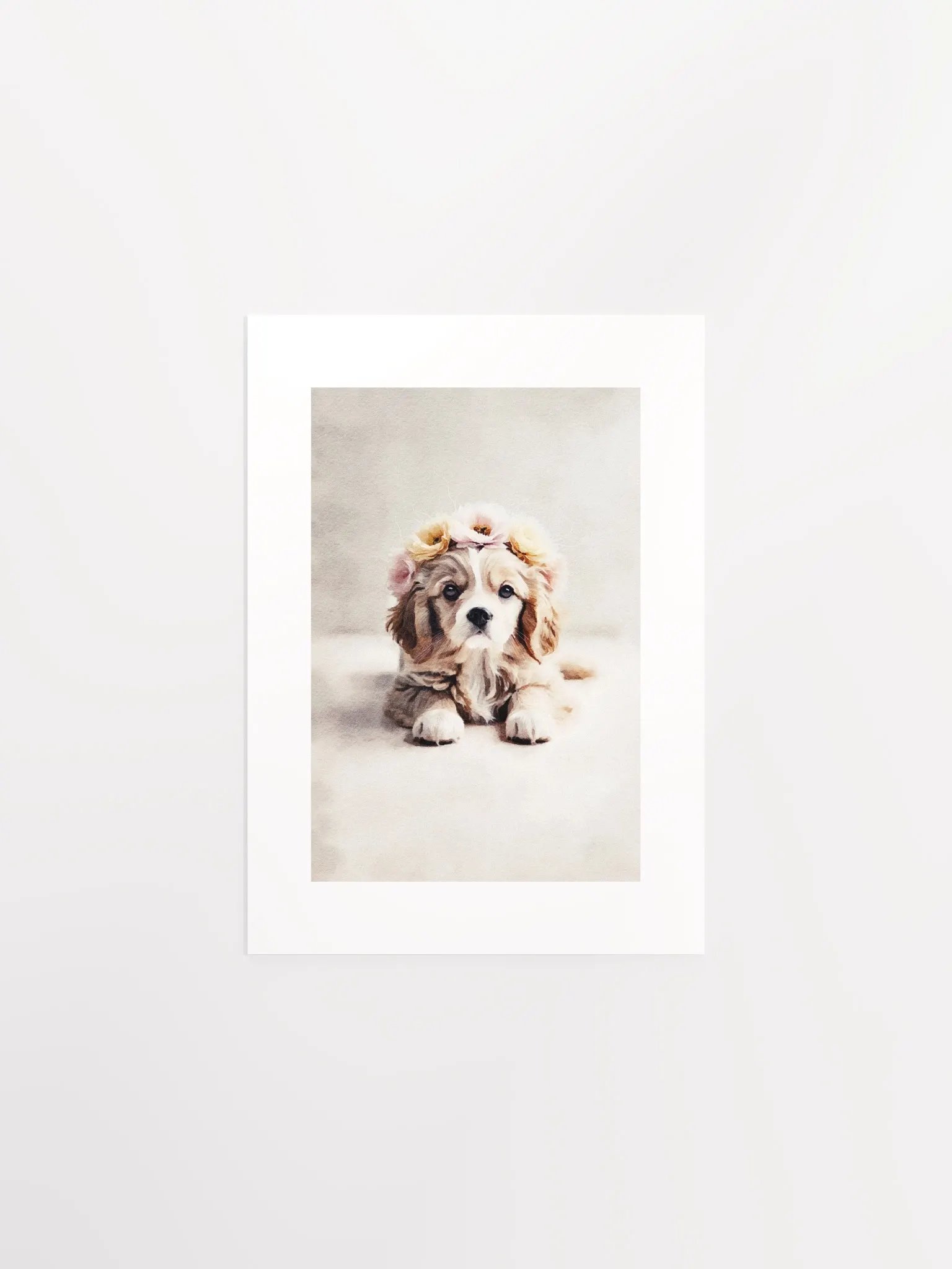 Cute Puppy Passepartout Print product image (2)