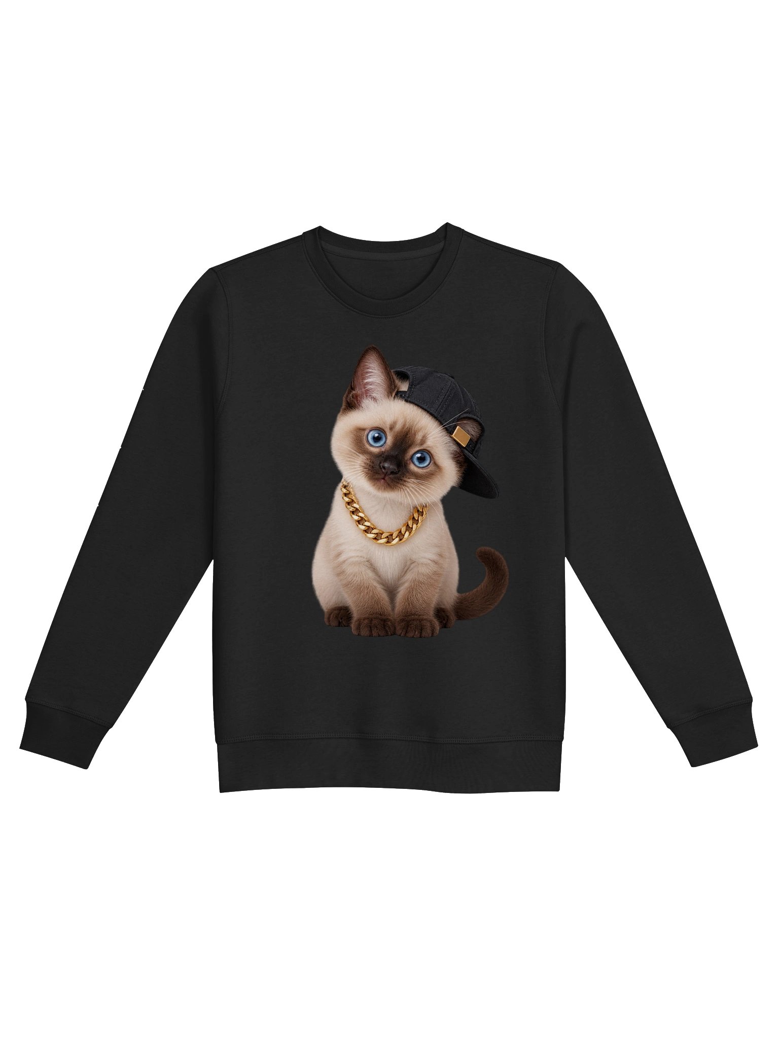 Hip Hop Siamese Kitten – Organic Unisex Sweatshirt product image (3)