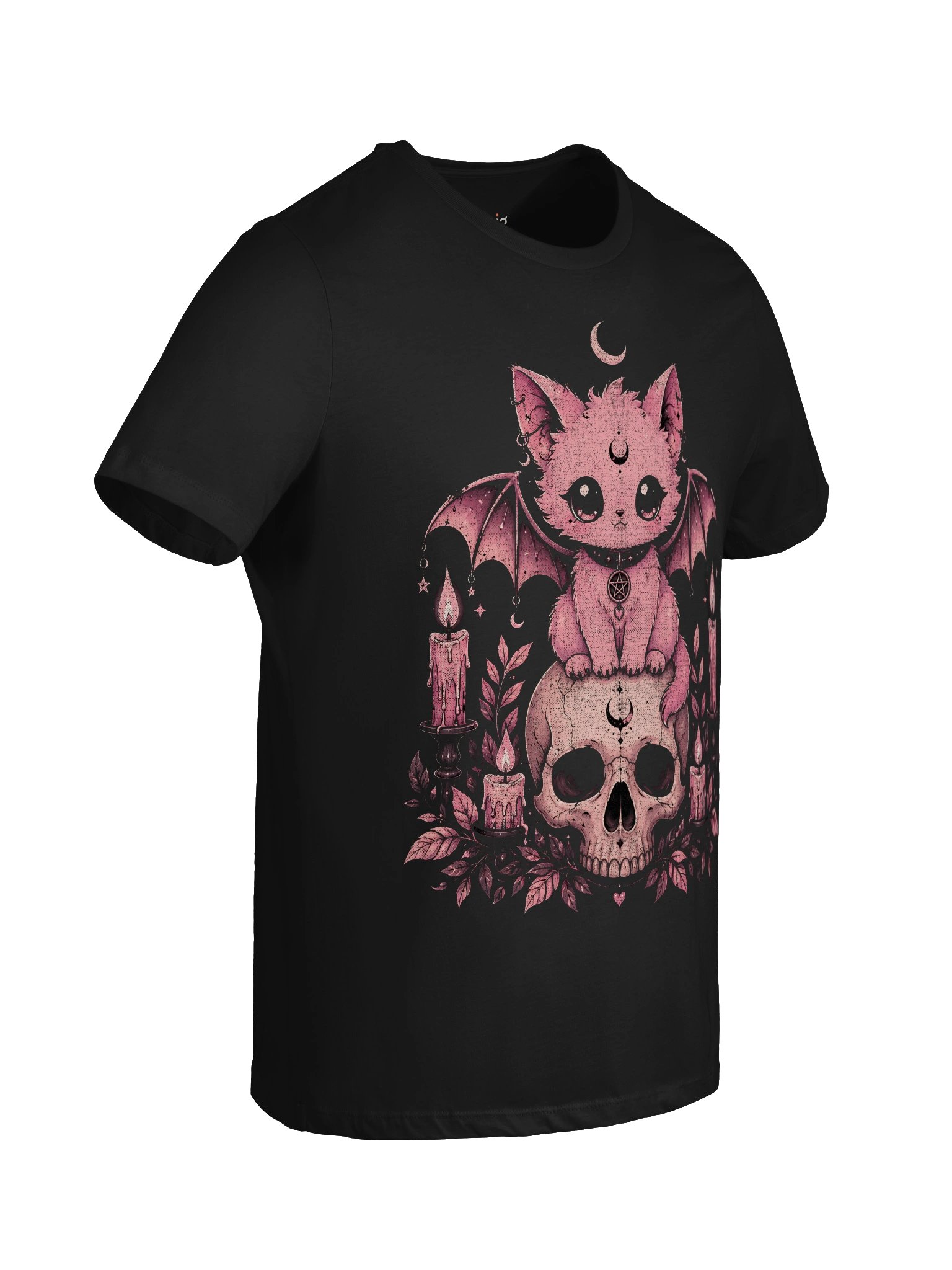 Moonlit Bat Cat Gothic Tee product image (24)