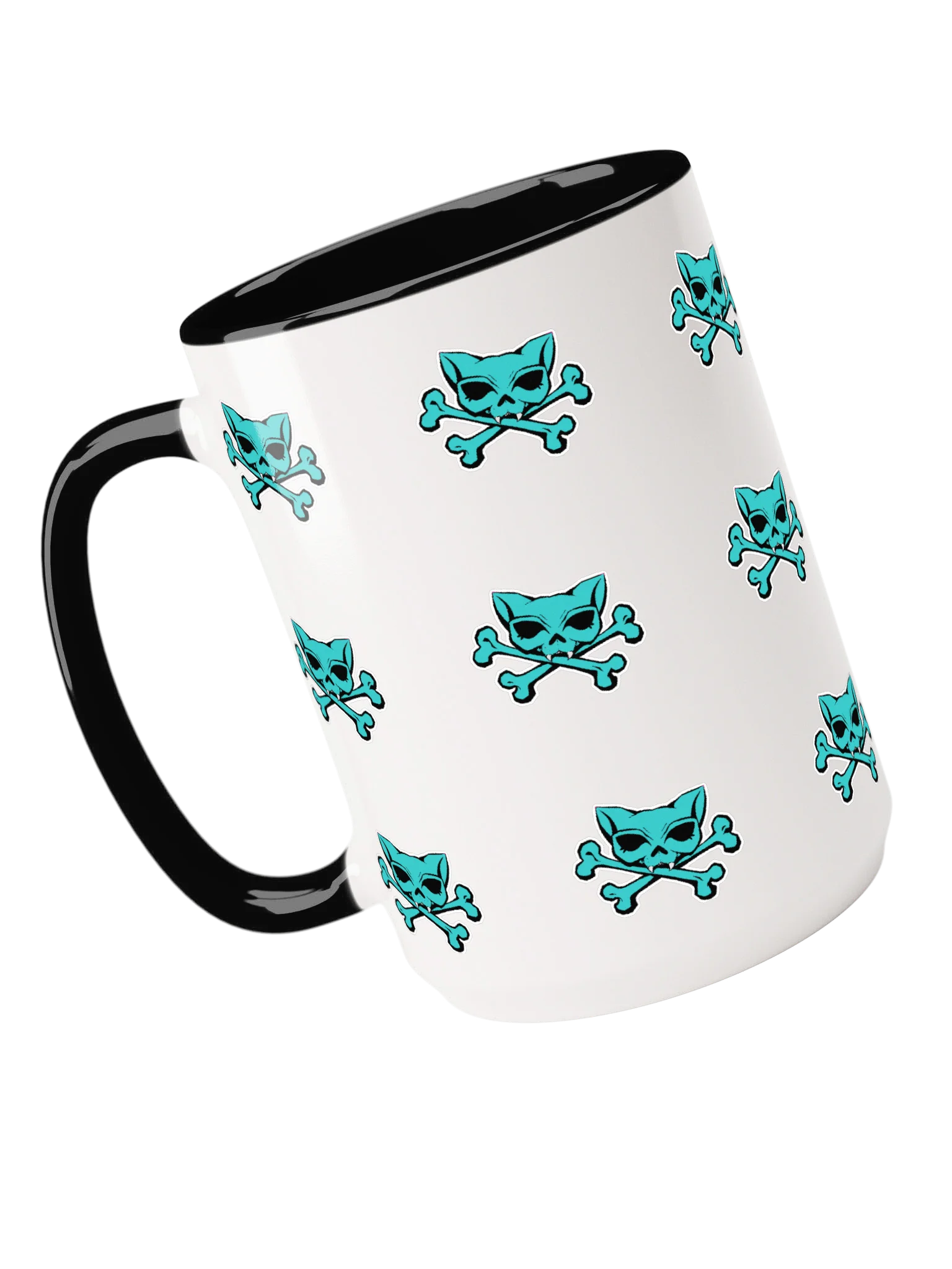 Turquoise Kat Skull Colorful Mug product image (4)