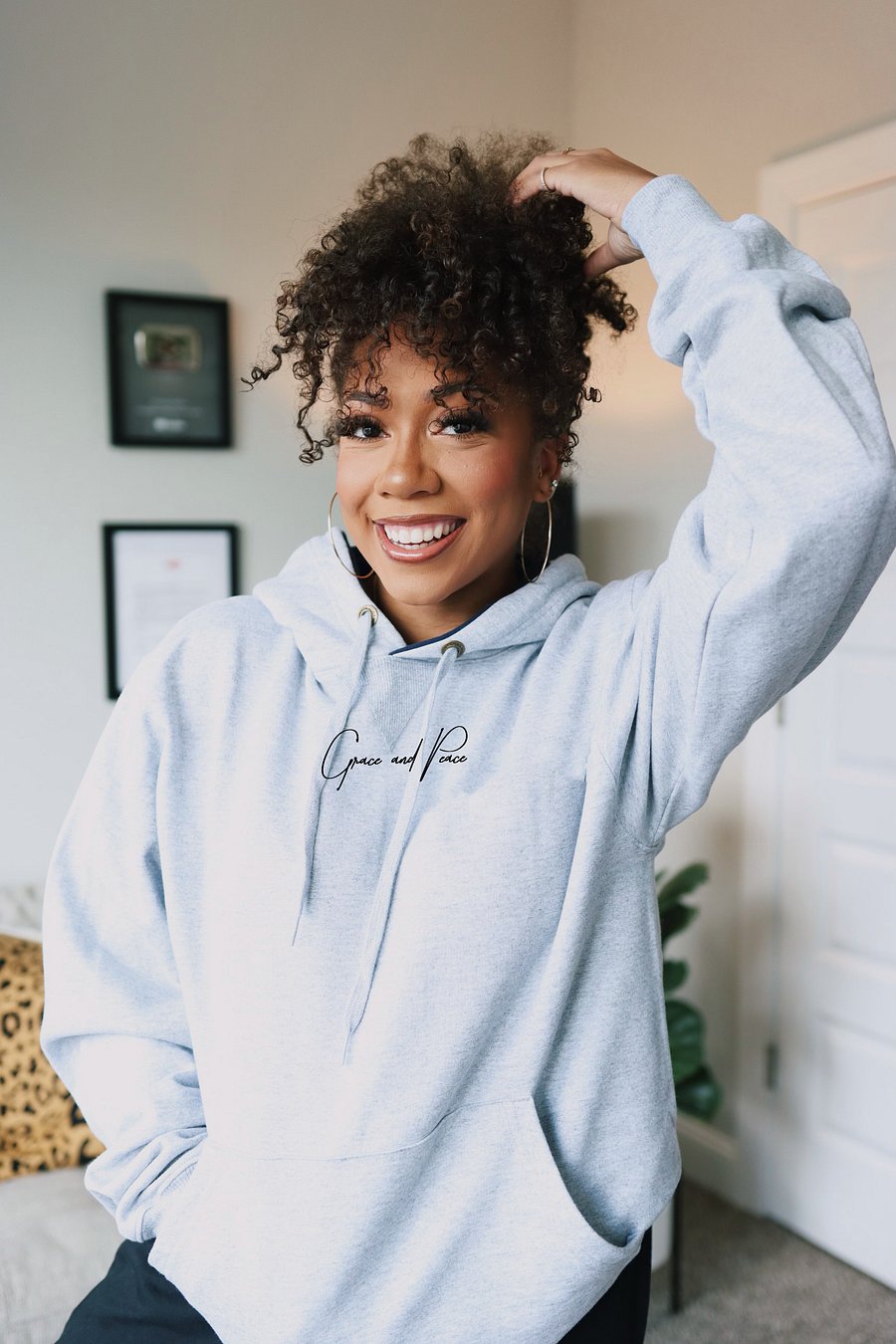 Grace and Peace Hoodie (Light Steel) product image (1)
