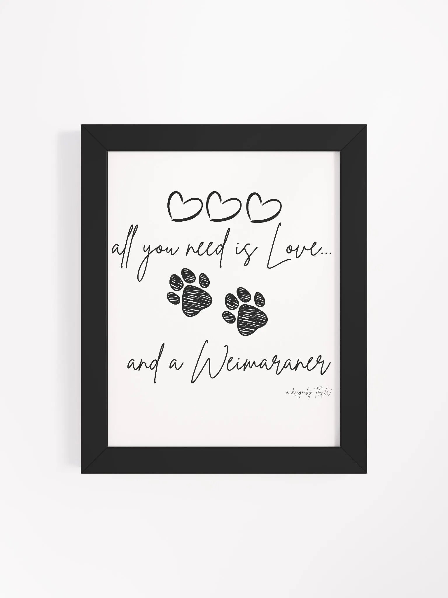 All You Need is Love and a Weimaraner - Framed Print product image (35)