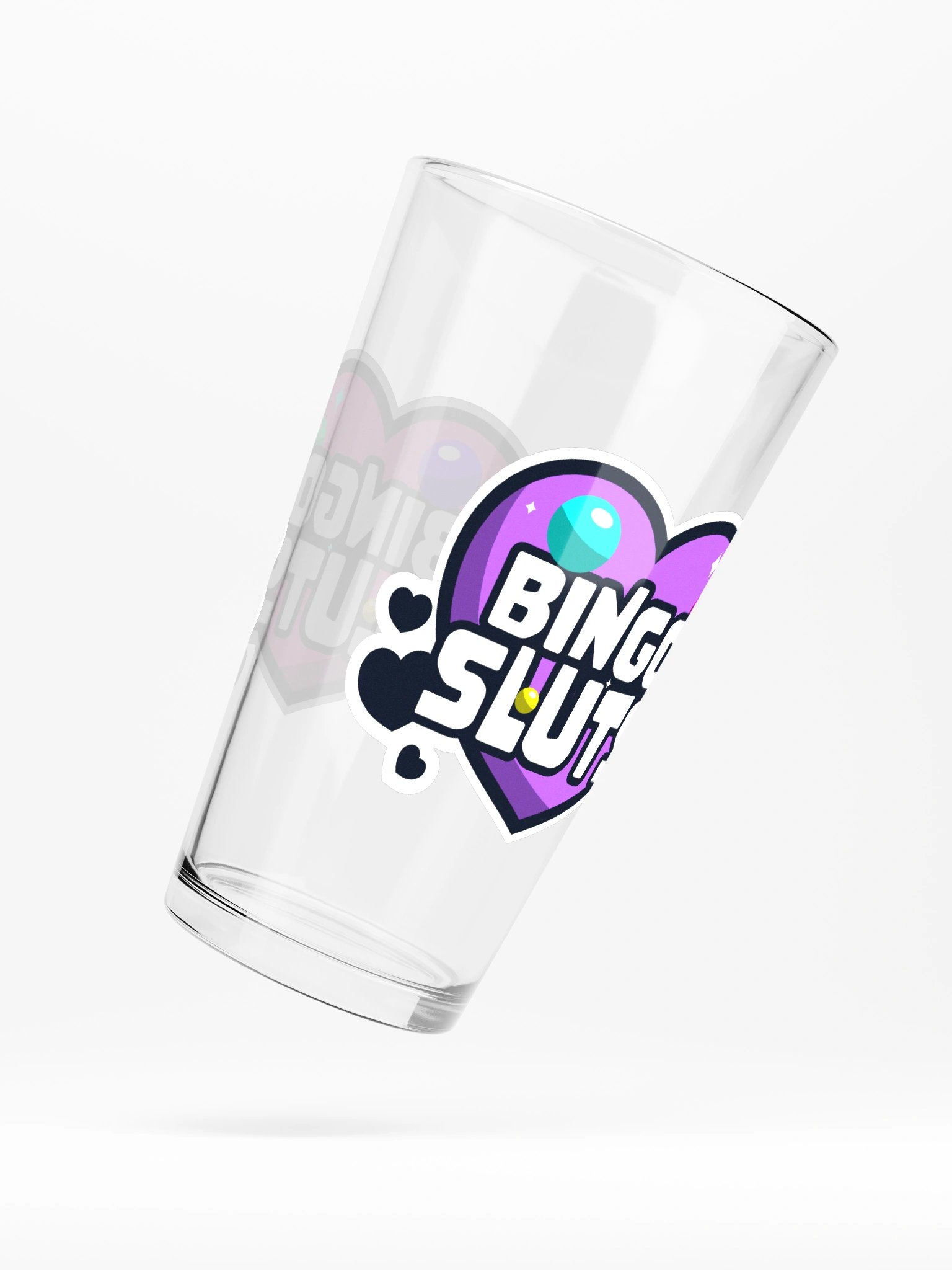 BINGO SLUTS PINT GLASS PINK/PURPLE product image (1)