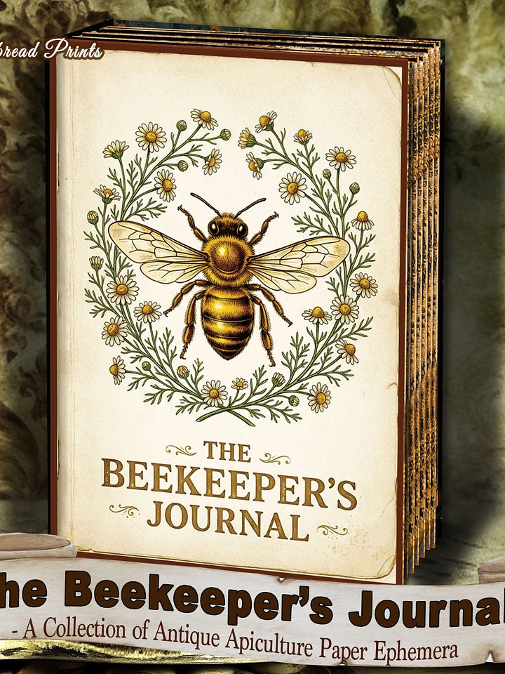 Master Beekeeper's Junk Journal & Ephemera Bundle Printable Kit Digital Download Print Your Own product image (1)