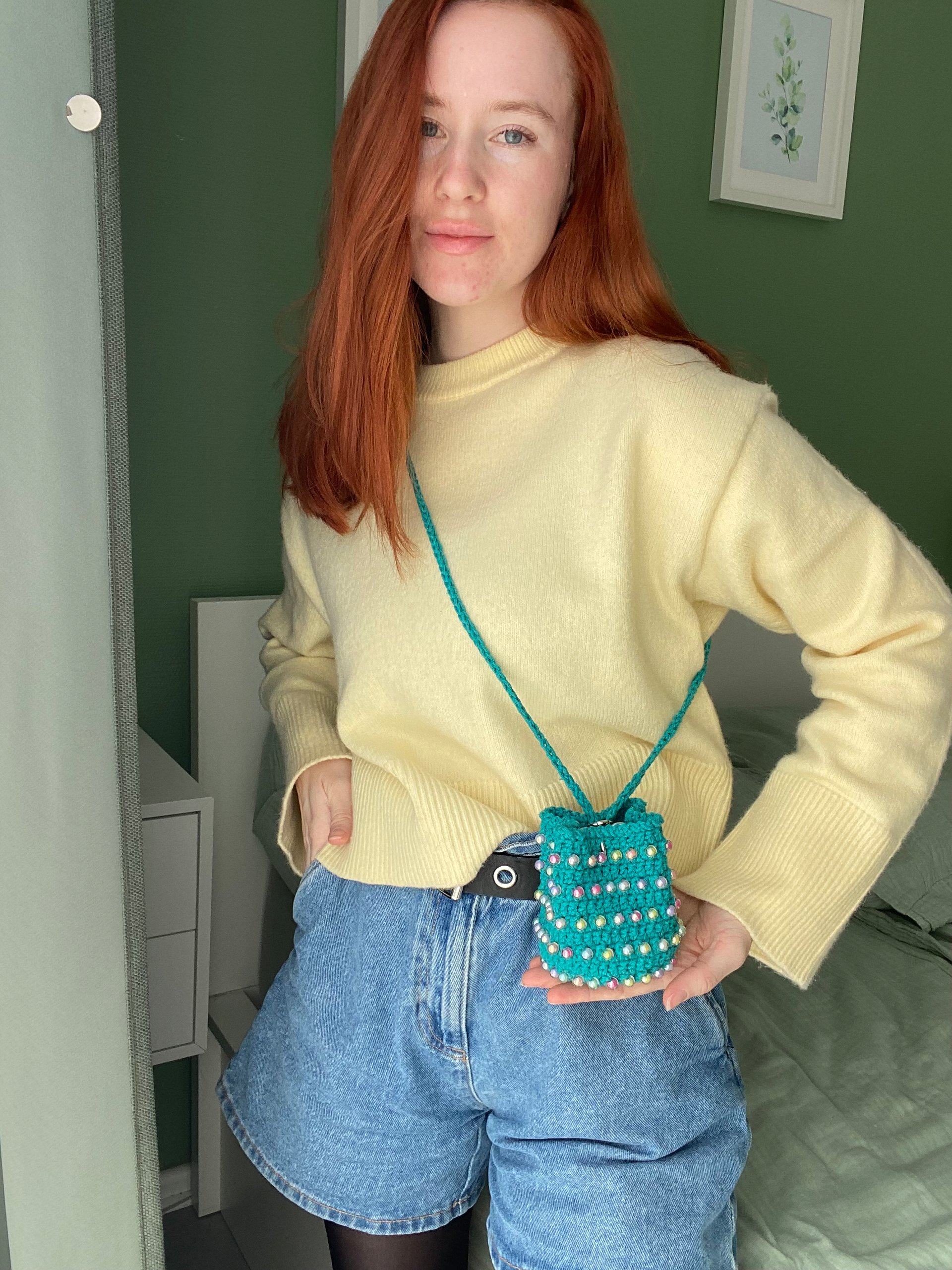 Crochet Pattern Beaded Bag, DIY English video tutorial (PDF pattern) product image (9)