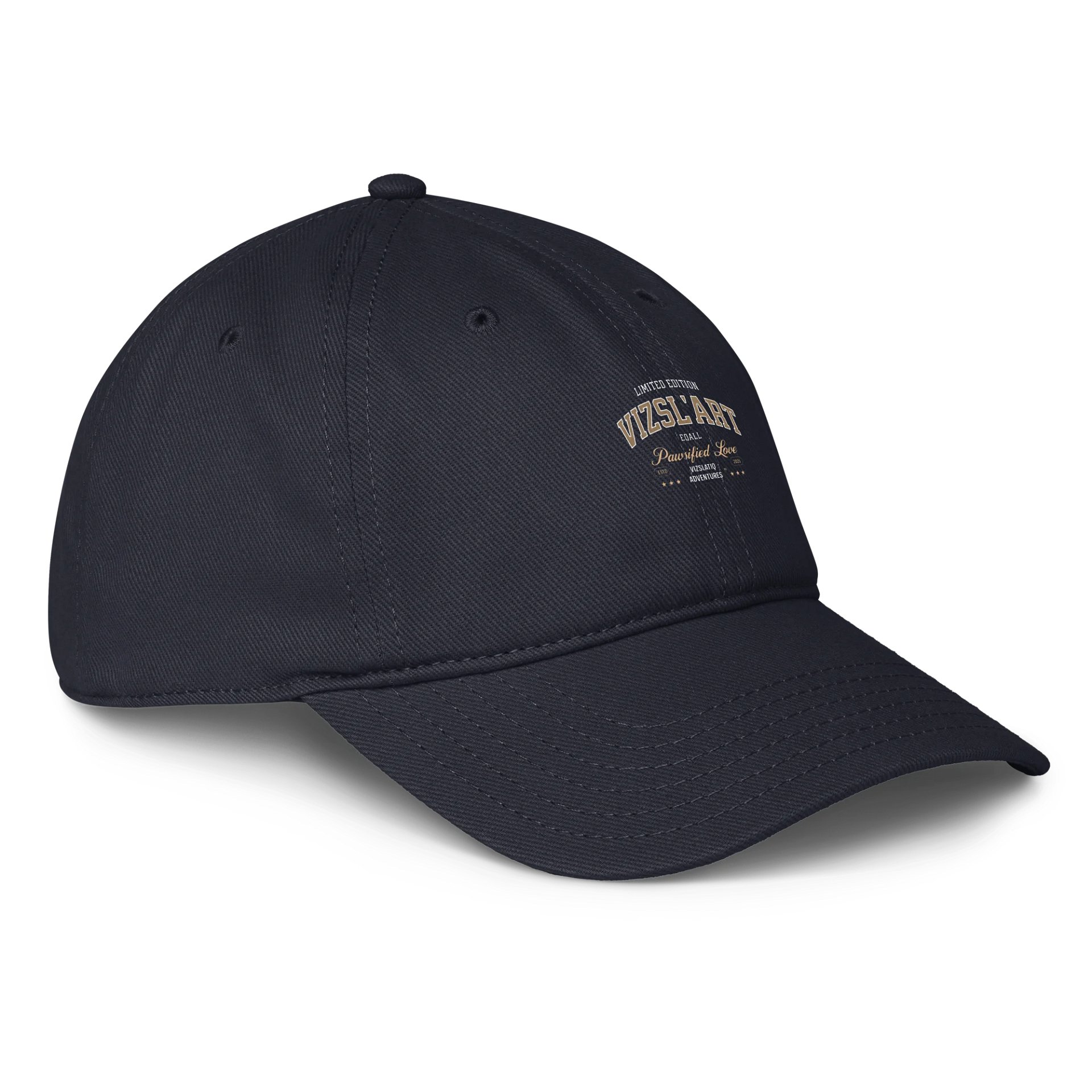 Vizsla PAWSETIQ_Unisex ECO Otto Baseball Cap_EQALL® Essentials_VIZSL'Art_White_Beige_Lightbrown product image (4)