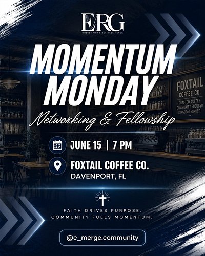 Your business is a divine assignment. 🌿
 The rumors are true this month MOMENTUM MONDAY at our amazing local coffee shop! We’...