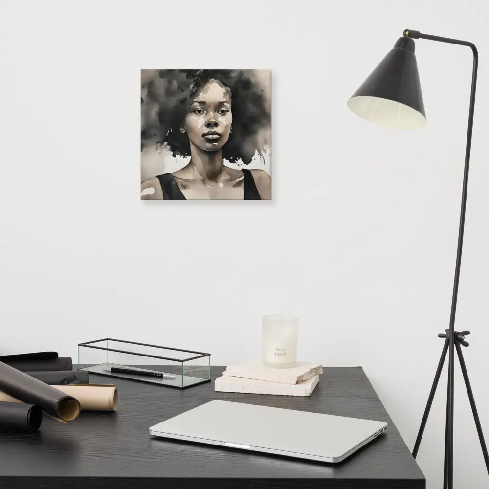 Young Black Woman Watercolour Portrait Wall Art product image (12)
