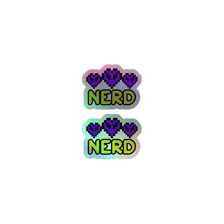 Hardcore Nerd holographic stickers product image (1)