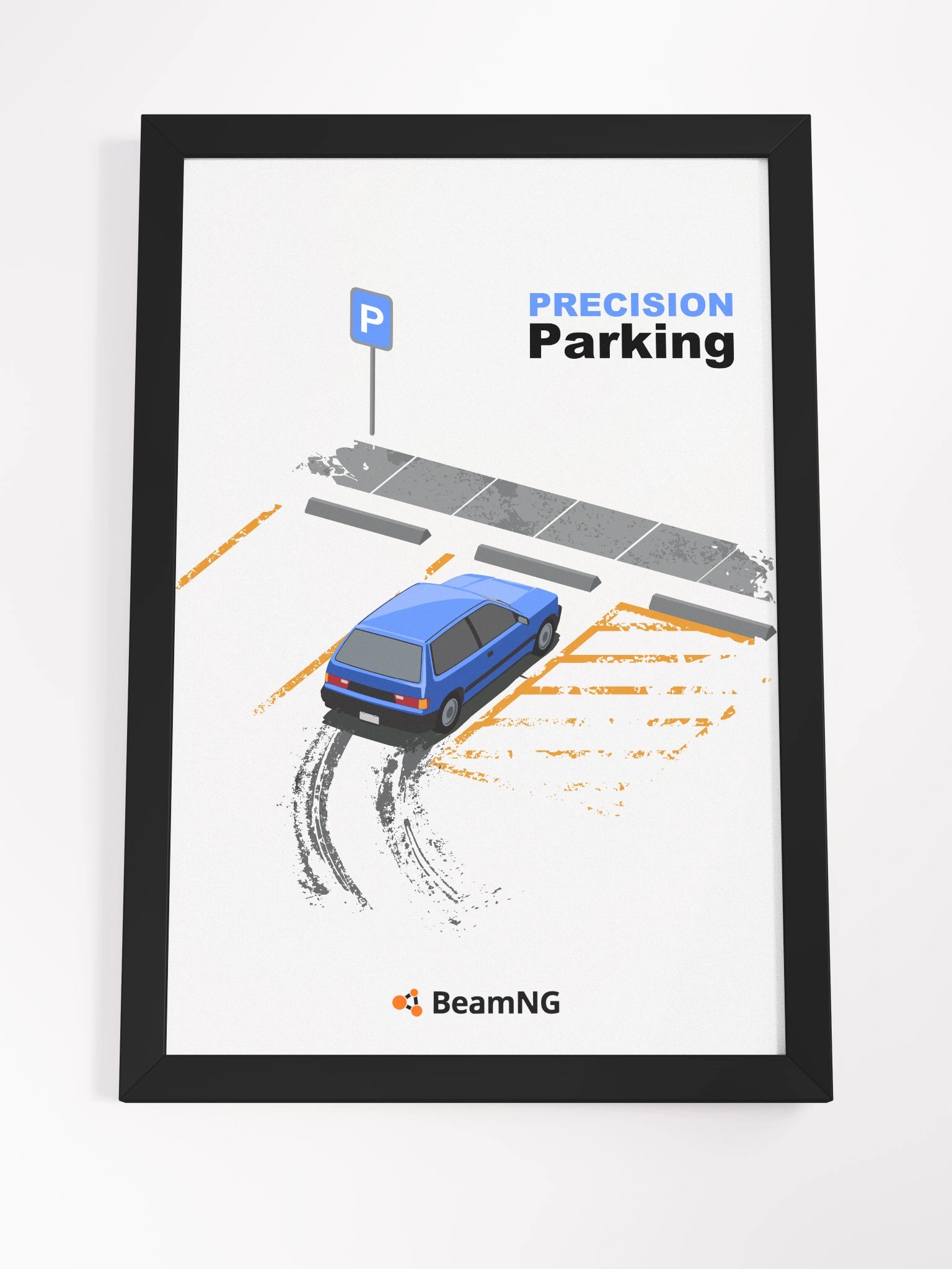 Framed Poster: Precision Parking Stylized product image (4)